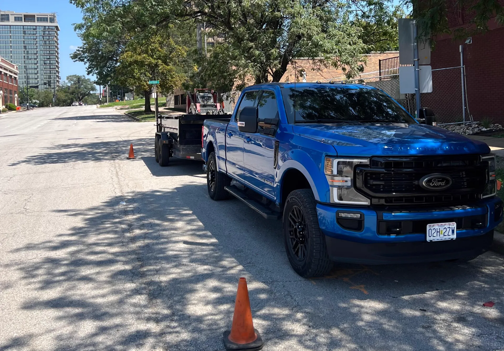 Juke KC professional landscaping truck and equipment on job site