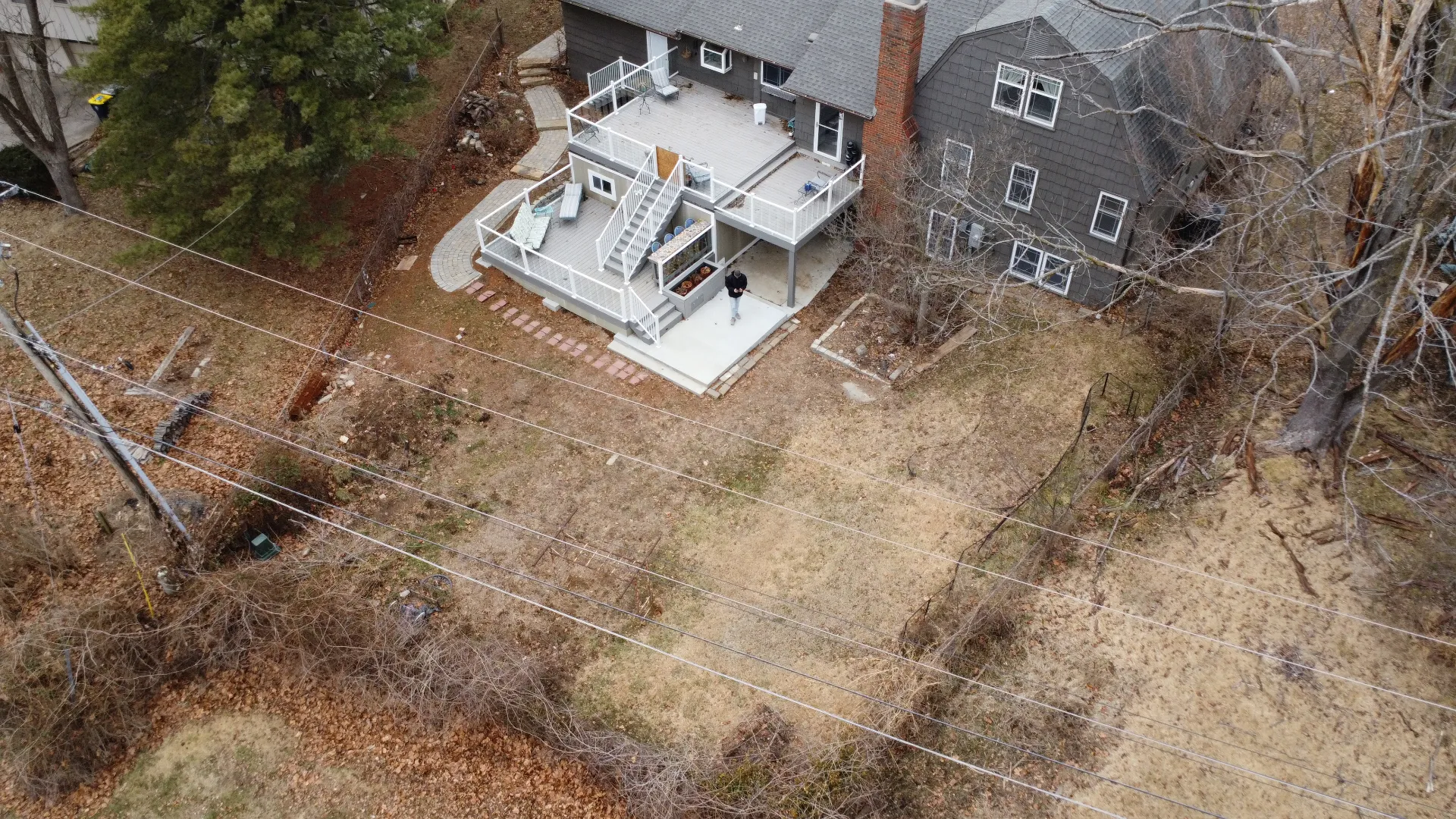Before transformation - construction site with deck