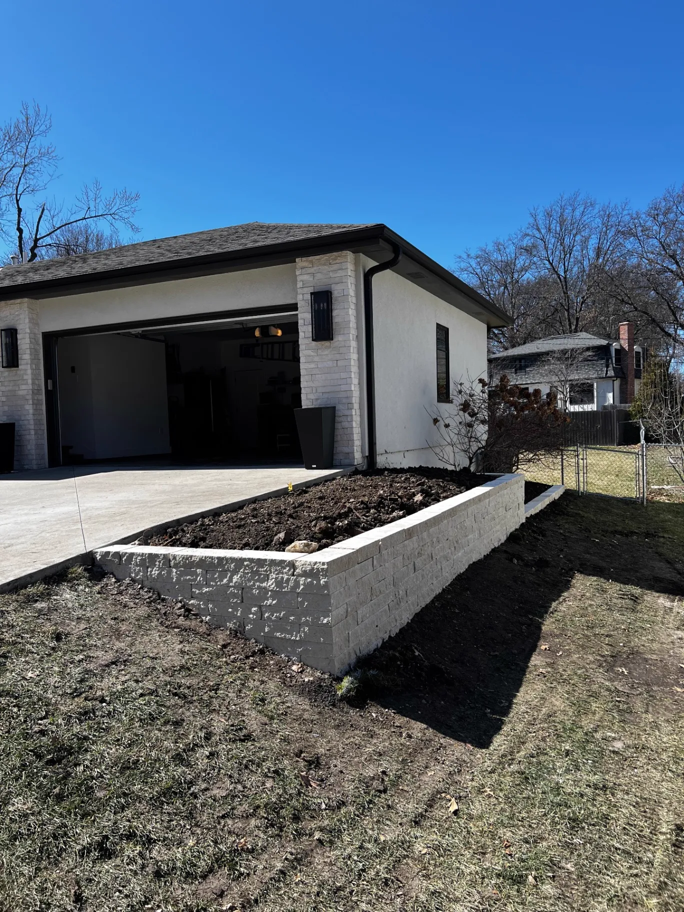 Natural Stone Retaining Wall